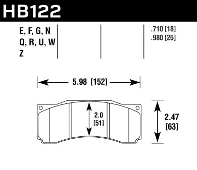 HAWK Performance HP Plus Road and Track Brake Pads (18mm) - Fits Front YSCPF6B & YSCPF8A Calipers