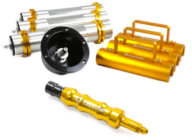 Yellow Speed Racing Air Jacks Kit - 3 Pieces w/ Connector Valve