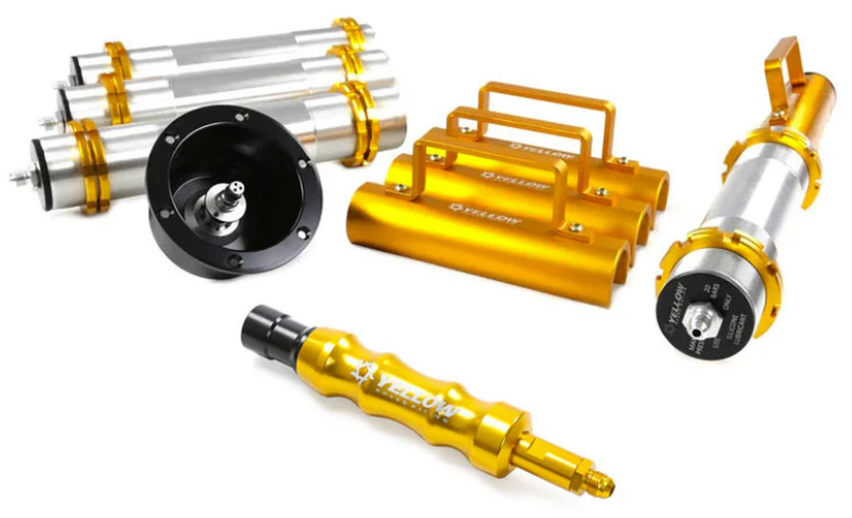Yellow Speed Racing Air Jacks Kit - 4 Pieces w/ Connector Valve