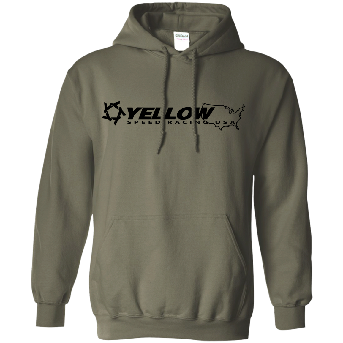 Yellow Speed Racing USA Pullover Hoodie