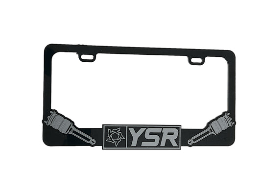 Yellow Speed Racing Acrylic License Plate Frame - Bagged Style