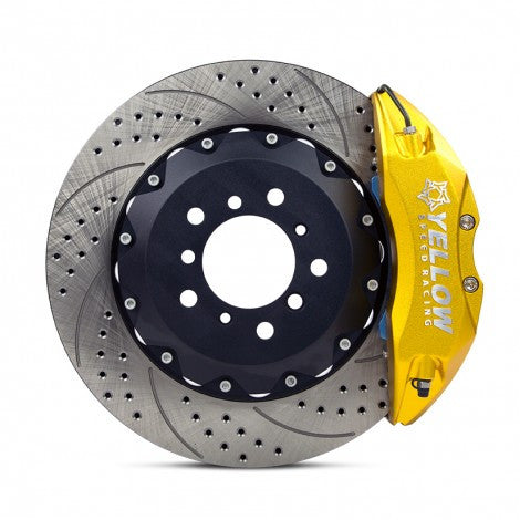 BUY YELLOW SPEED RACING YSR 330MM SLOTTED DISC 6 POT FRONT BIG